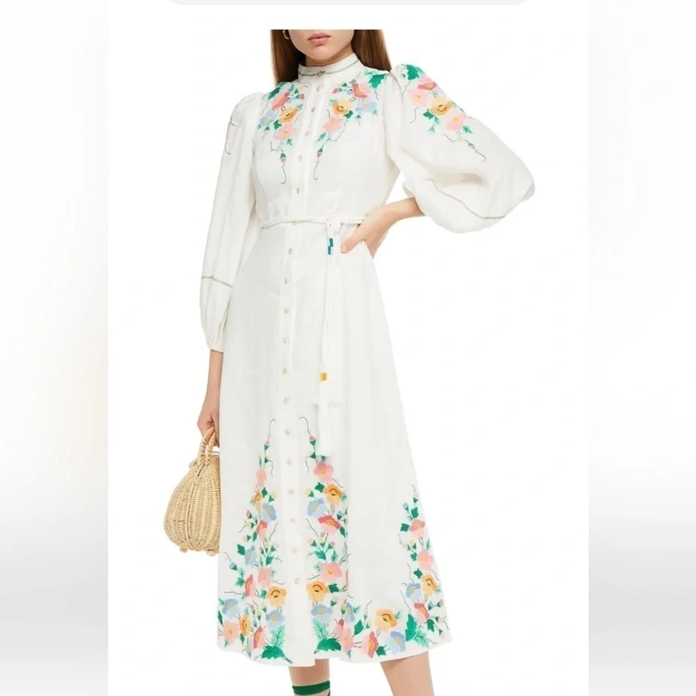 Zimmermann | Dresses | Zimmermannzimmermann Embroidered Dress | Poshmark